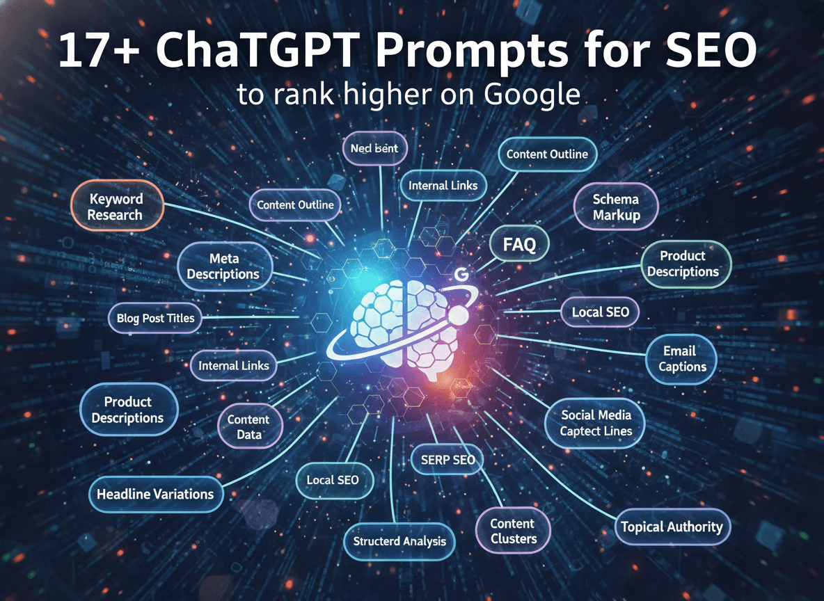 17+ ChatGPT Prompts for SEO to rank higher on Google
