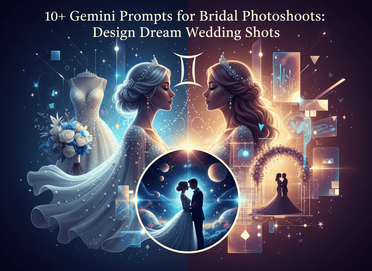 10+ Gemini Prompts for Bridal Photoshoots: Design Dream Wedding Shots