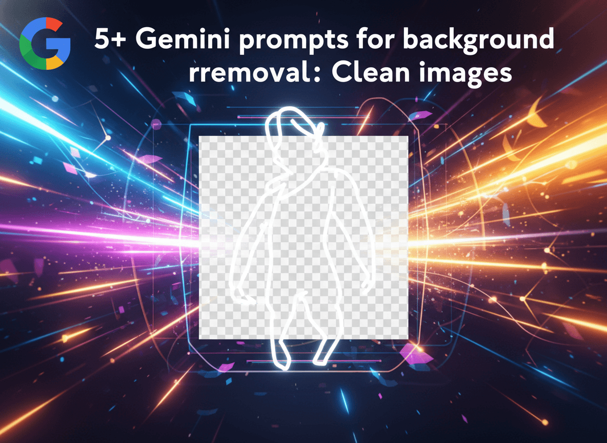 5+ Gemini prompts for background removal: Clean images.