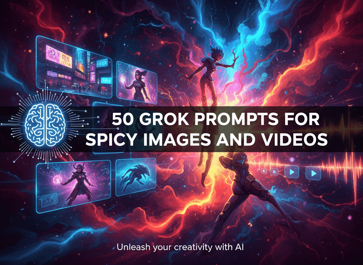 Grok Images Collection 50 Grok Prompts for Spicy Images and Videos | AI SuperHub Blog