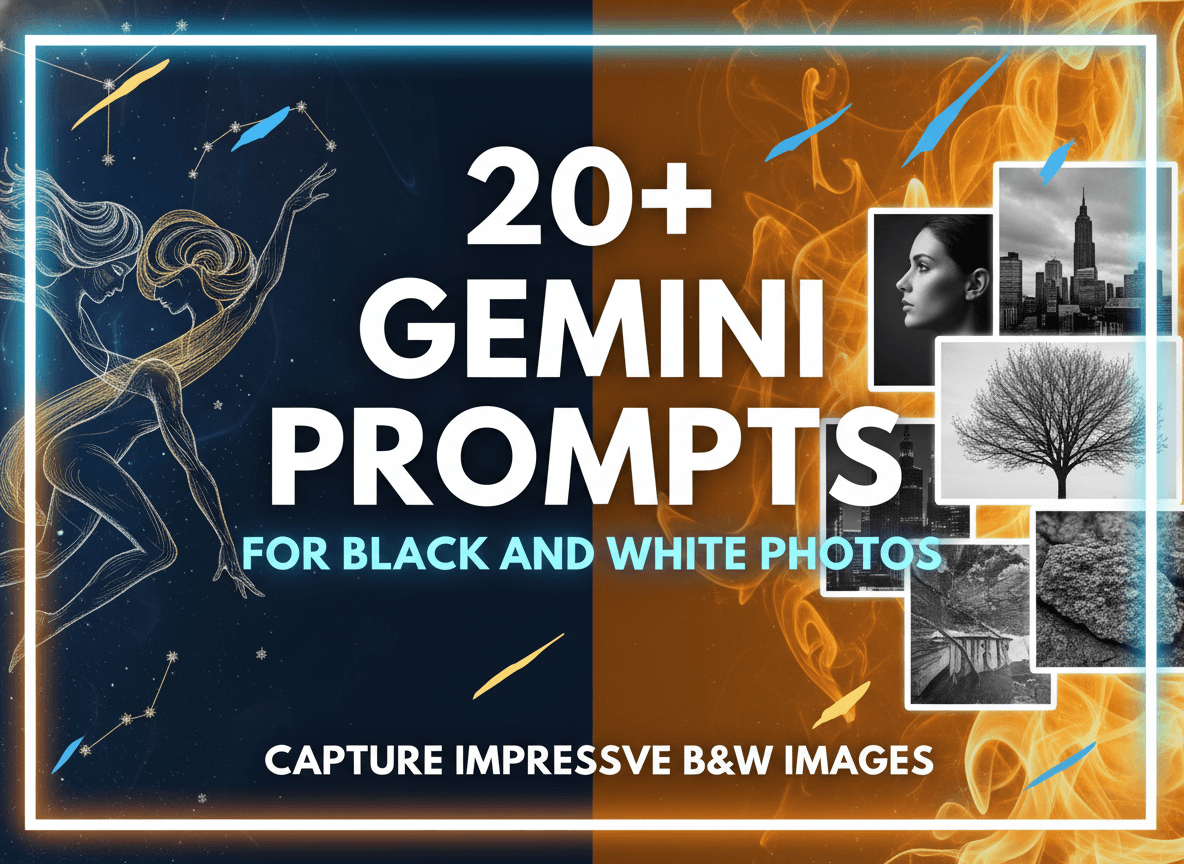 20+ Gemini Prompts for Black and White Photos: Capture Stunning B&W Images
