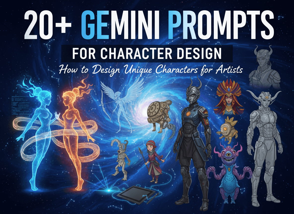 20+ Gemini Prompts for Character Design - How to Design Unique Characters forArtists