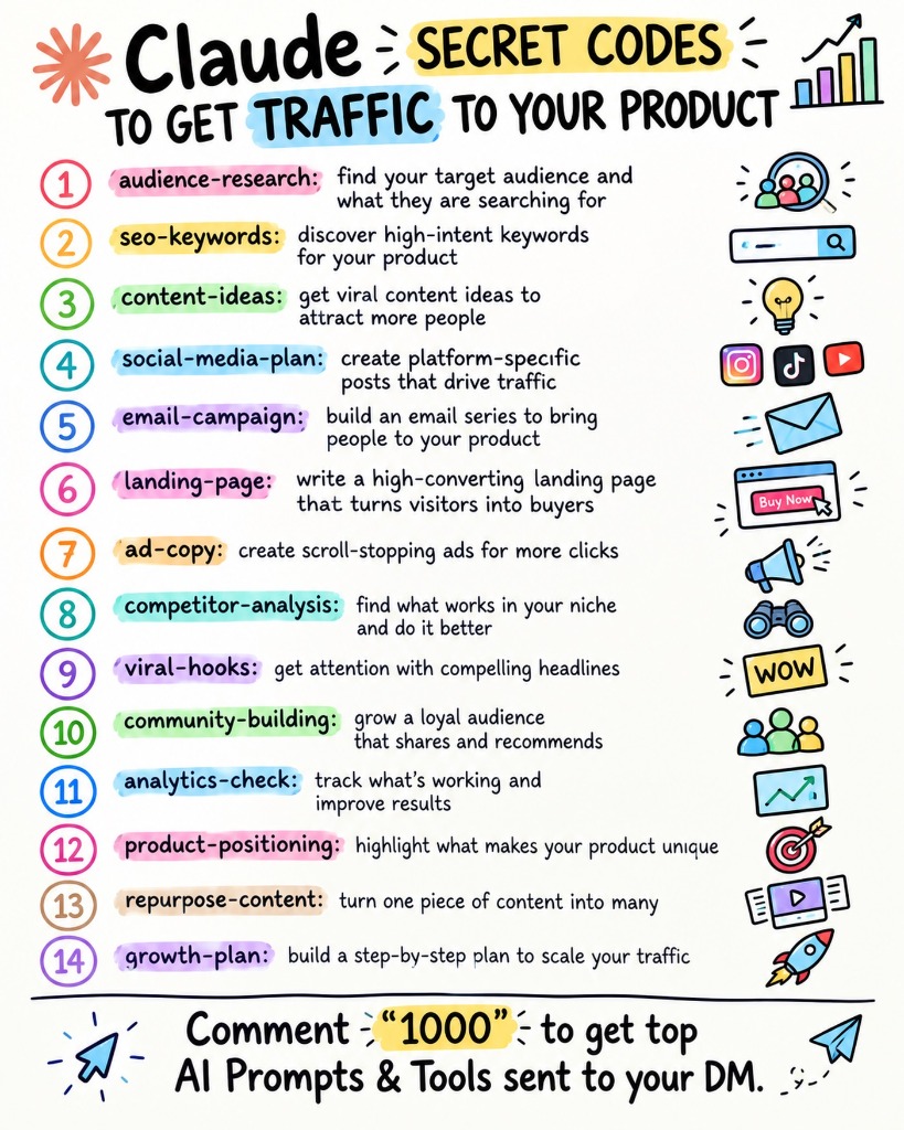 Claude Secret Codes to Get Traffic to Your Product